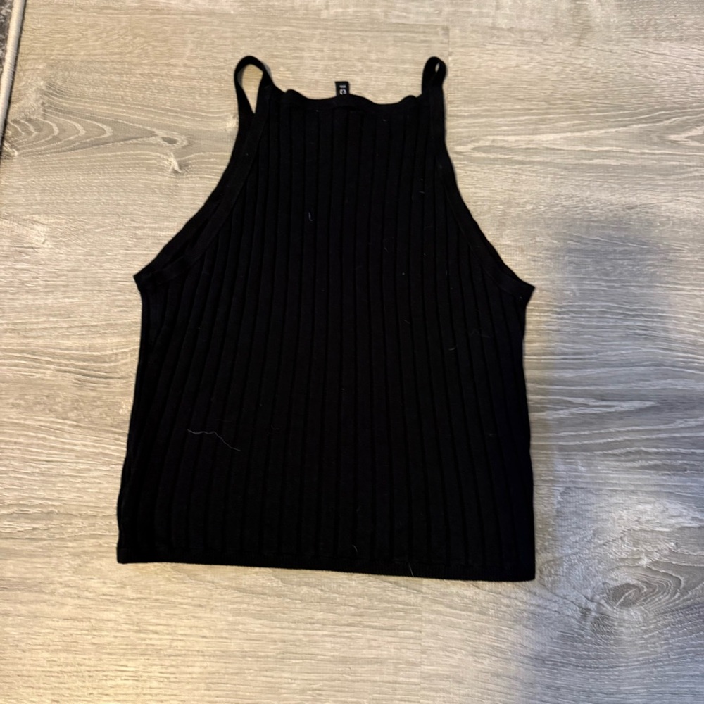 H&M Black Ribbed Tank Top - Picture 2 of 3